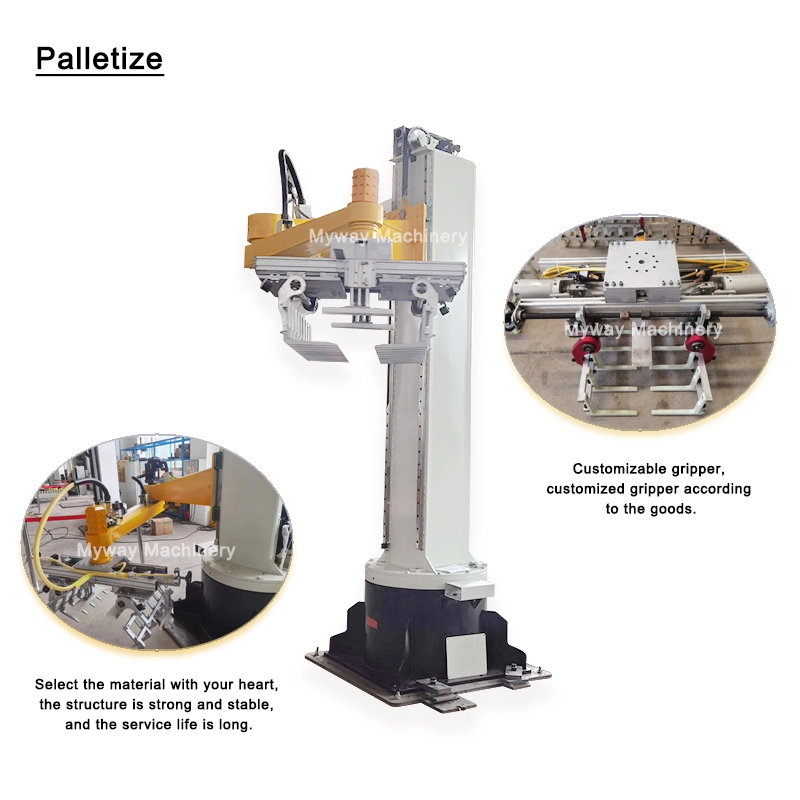 Automatic Palletizer Conveying and Packaging Line Robot Palletizing Cartons Boxs Bags Gantry Type Palletizer Machine