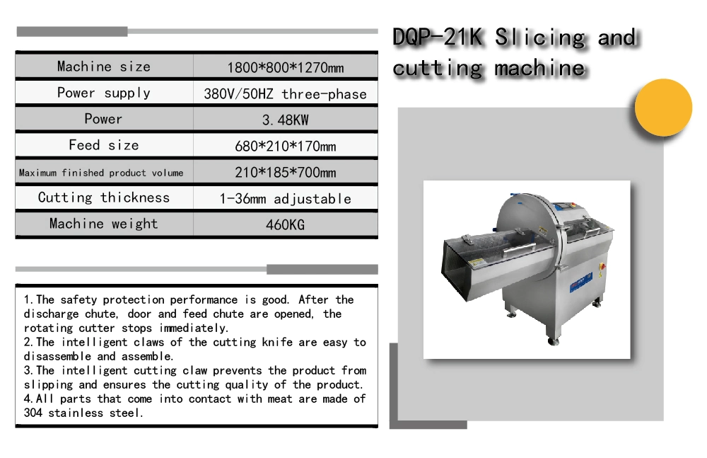 Ribs Cheese Bacon Ham and Other Materials of The Slicing Machine Ribs Cutting Machine Meat Slicer, Bone Sawing Machine, Frozen Meat Dicing Machine